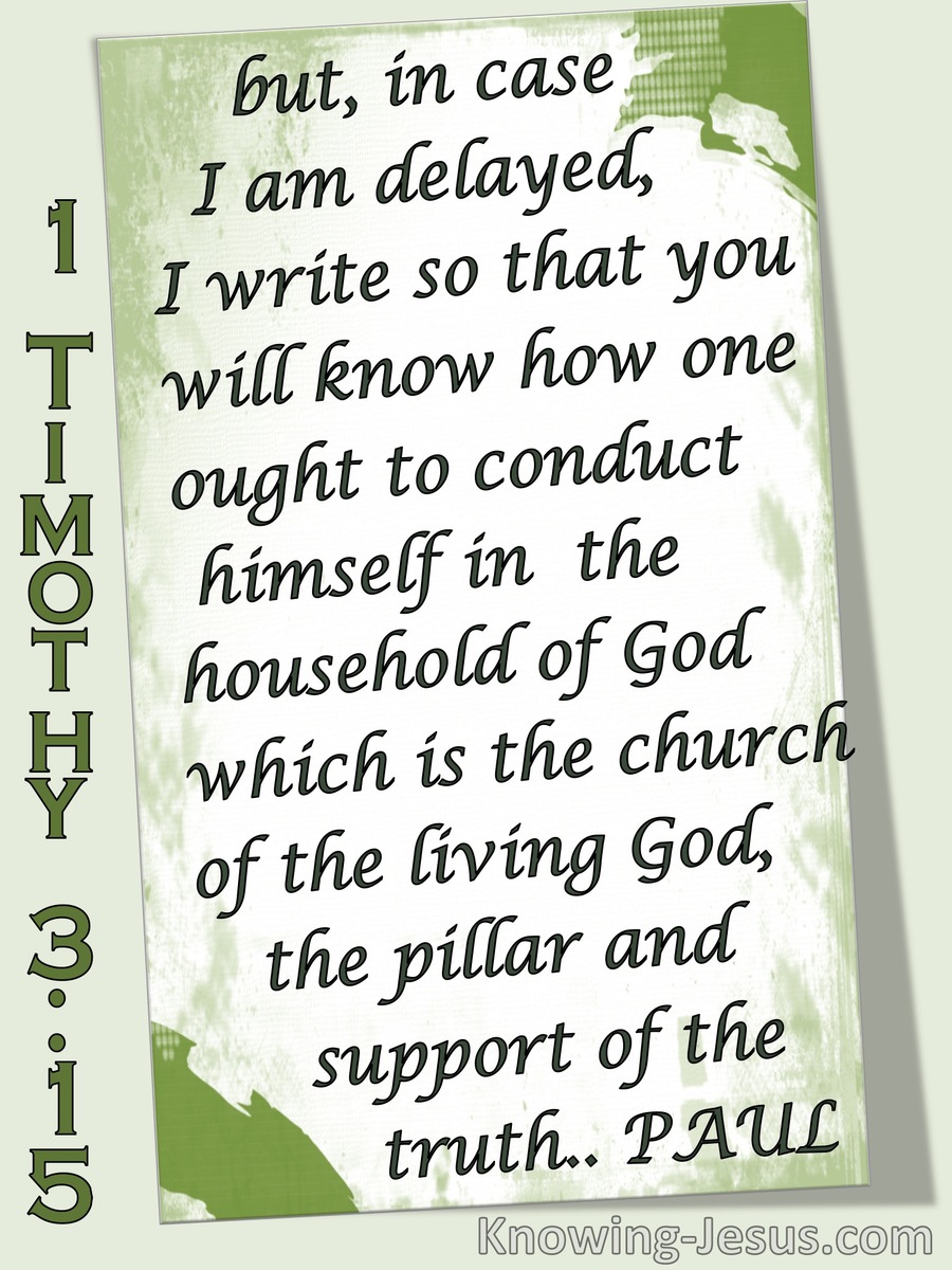 1 Timothy 315 The Household OF God Is The Church (green)